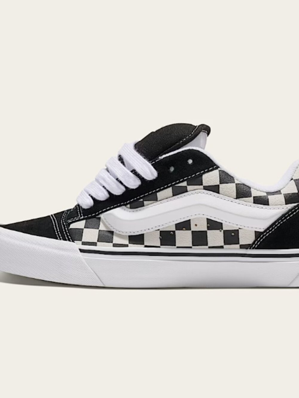 Vans Knu Skool Checkerboard Black/True White Sneakers NWT